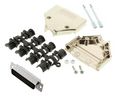 D-Sub Connector Kit, DB-44 Plug, Solder, ABS